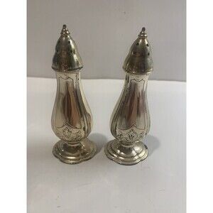 Vintage La France Reg SPC Salt & Pepper Shaker Set Silver Plated 245